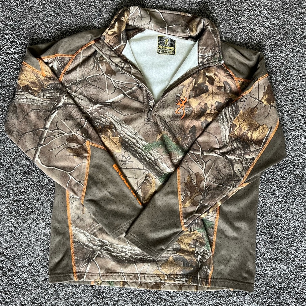 Browning size large quarter zip sweatshirt